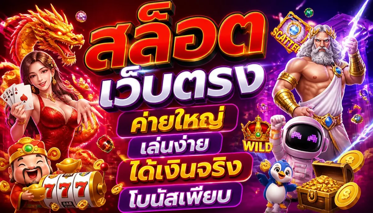 สล็อตเว็บตรง ค่ายใหญ่ เล่นง่าย ได้เงินจริง โบนัสเพียบ